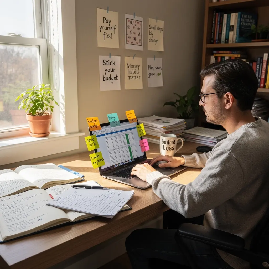 Pénzügyi ellenőrző lista, amely segít a havi költségek nyomon követésében.