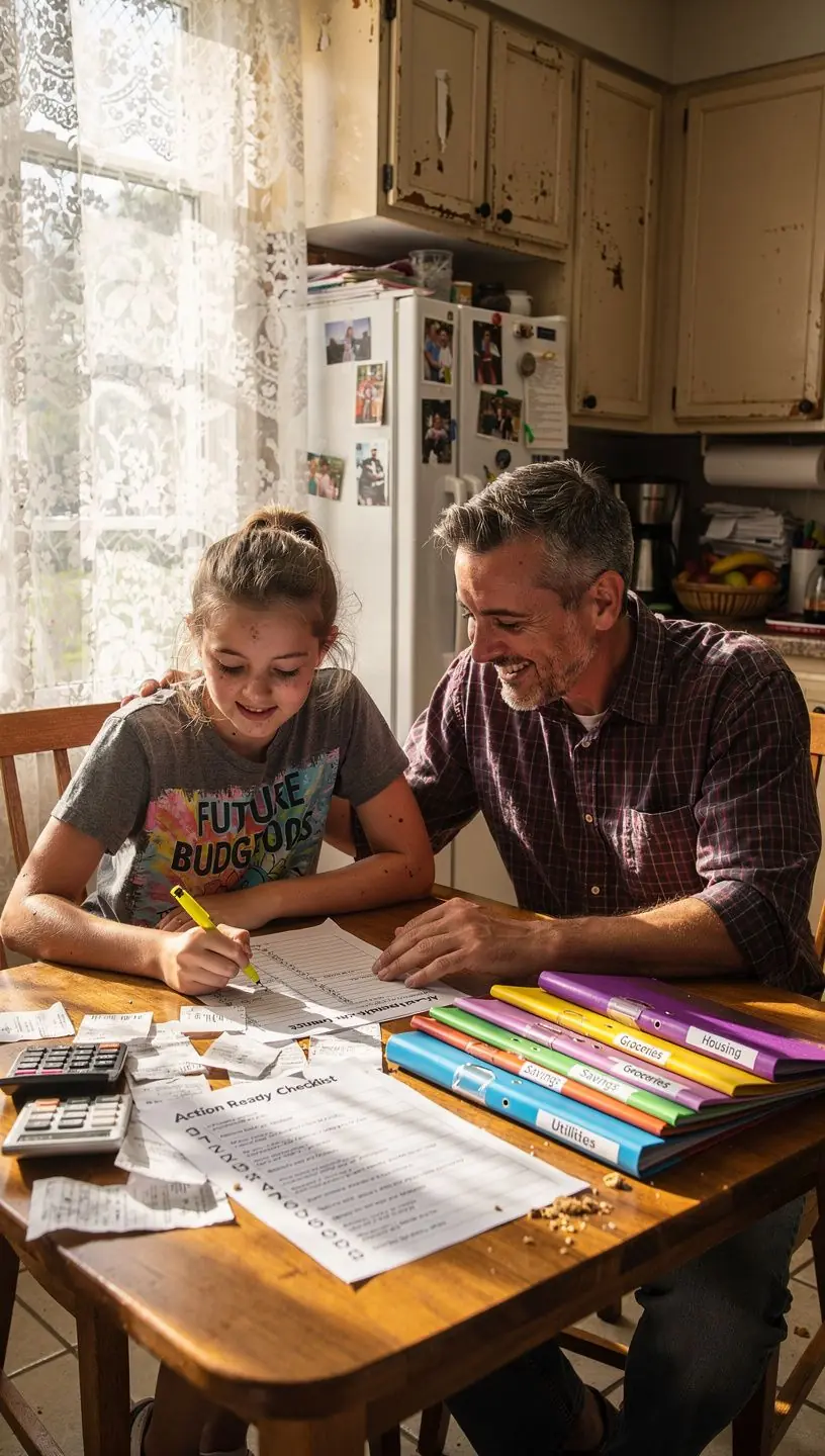 Számítógép előtt ülő személy, aki pénzügyi alkalmazást használ.