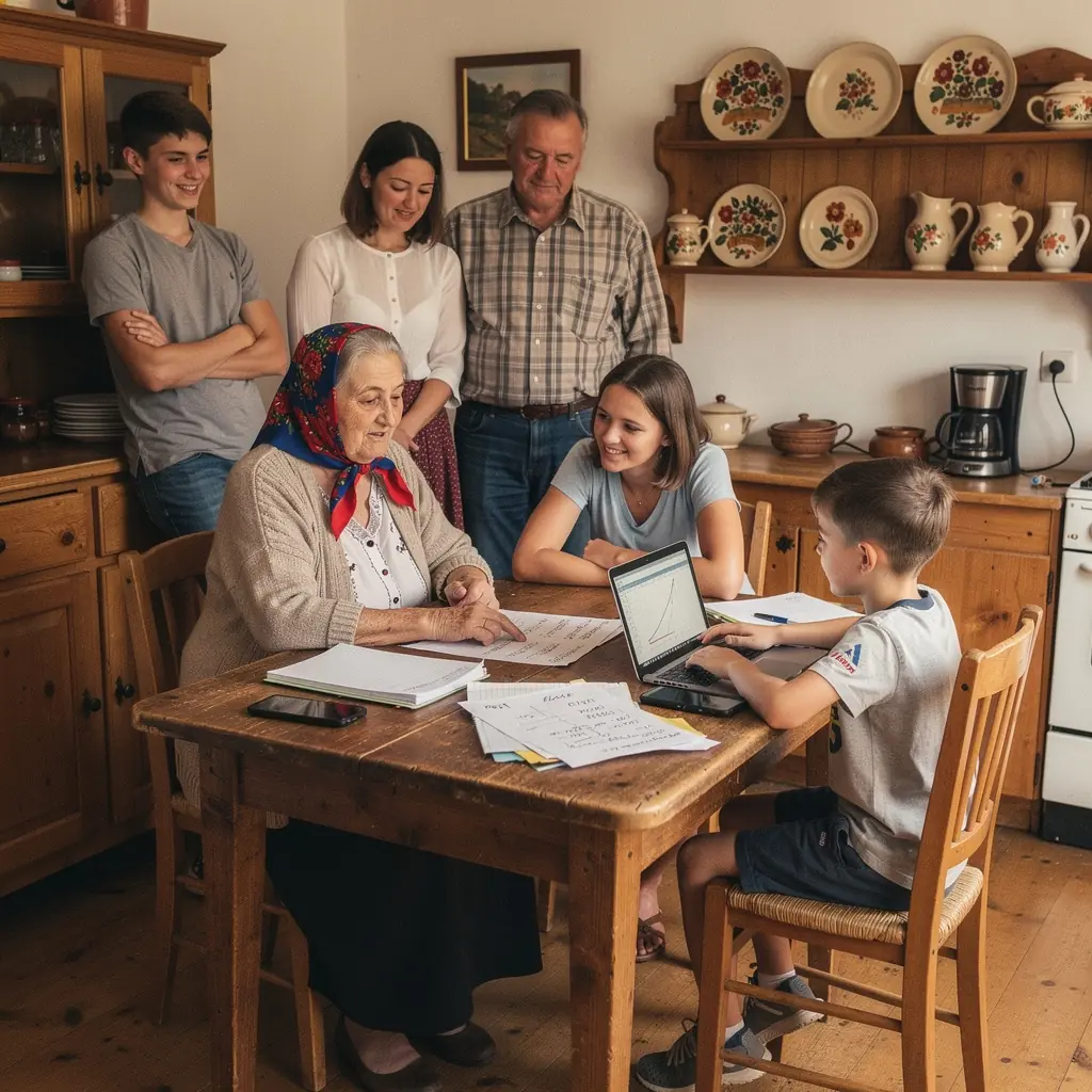 Kreatív ötletek a családi költségvetés optimalizálására illusztrált könyvben.